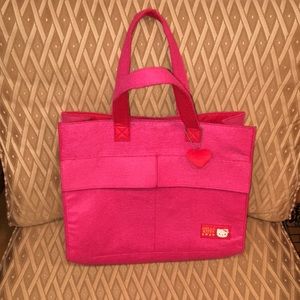 Hello kitty felt tote bag 👑🐯